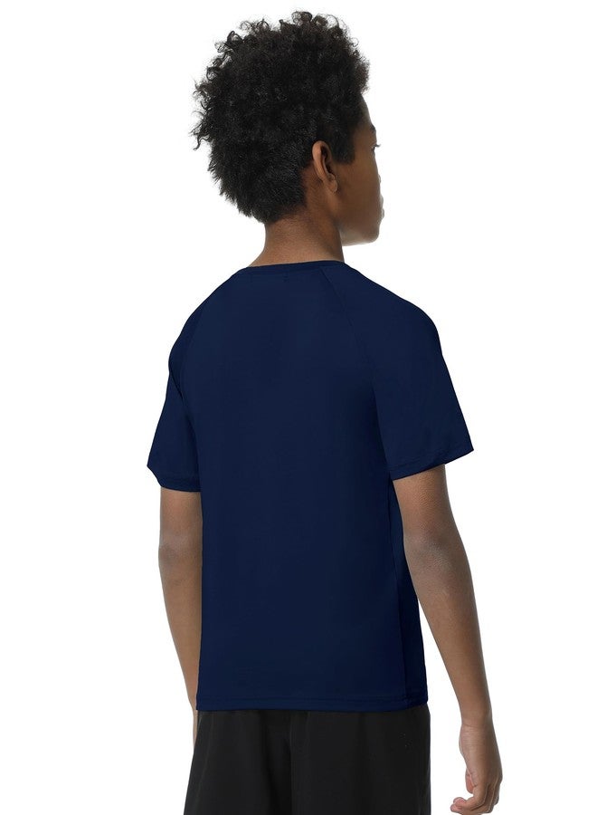 EXARUS 5 Pack Boys Athletic Shirts Short Sleeve Quick Dry Basketball Tee Active Performance T-Shirts for Kids 10Y - Image 4